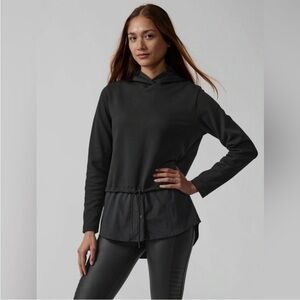 Athleta Women's Black Layered Hoodie Top